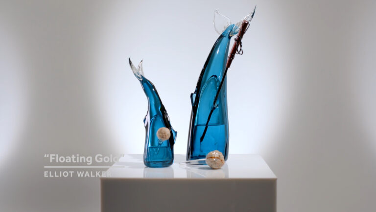 Elliot Walker Blown Away Series Sculpture Image Floating Gold